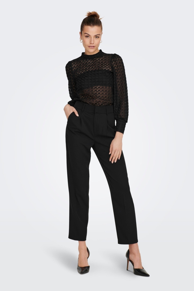 JDYAVERY L/S LACE TOP JRS 15268408 BLACK